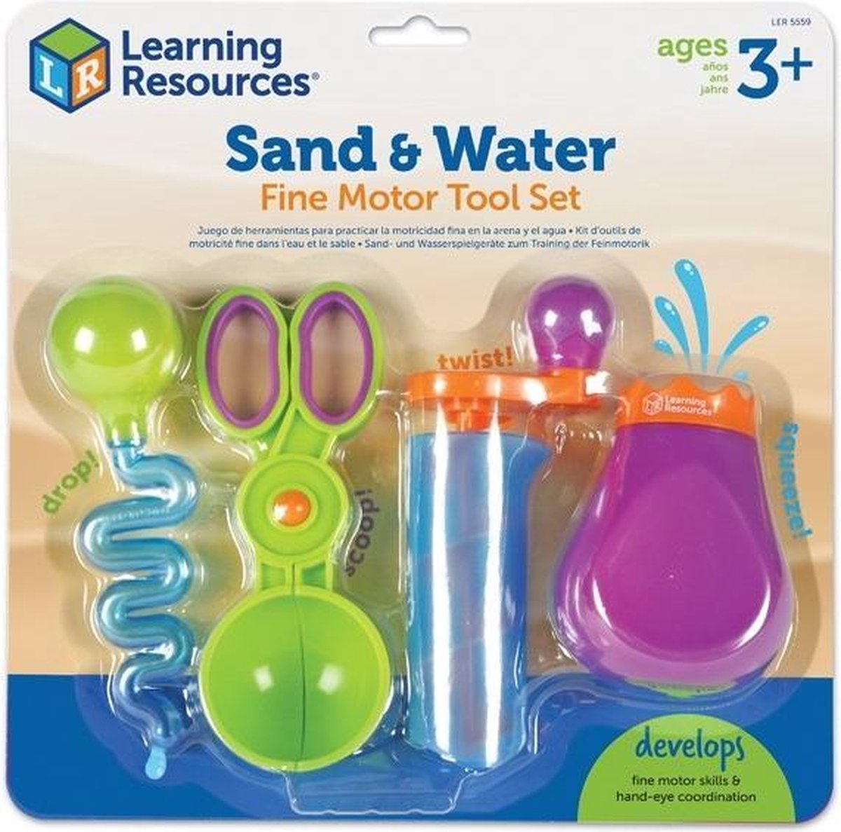 Fijne motoriek zand en water set