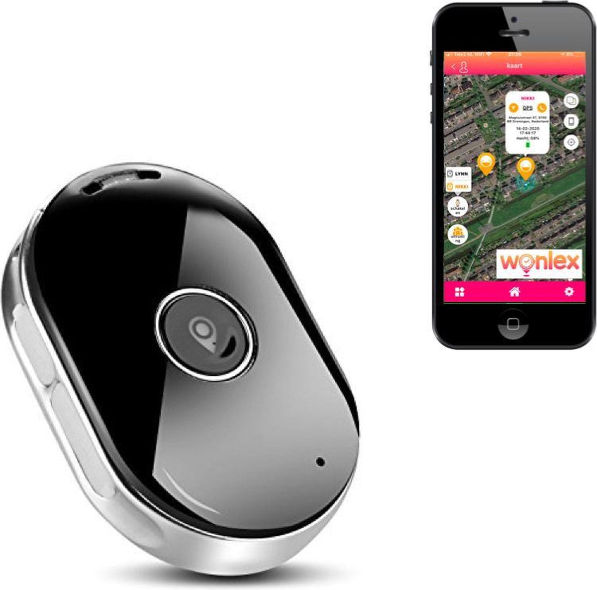 GPS tracker SOS Mini [o.a. persoonlijke alarmering] bellen SOS alarm tracking incl. SIM-kaart en GRATIS App
