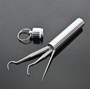 Tandenstoker 3 delig set - Pocket size - Stainles Steel - Tandenstoker - Tandvlees reinigen