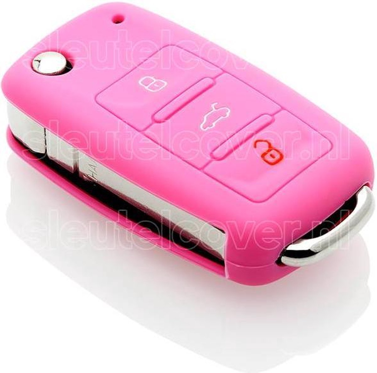 Audi SleutelCover - Roze / Silicone sleutelhoesje / beschermhoesje autosleutel