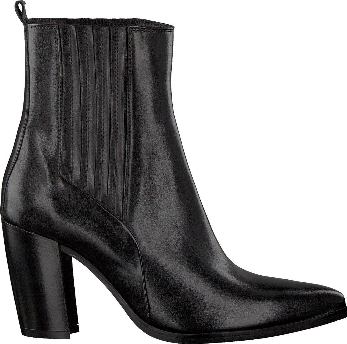 Notre-V 02a-201 Enkellaarsjes - Enkelboots - Dames - Zwart - Maat 39
