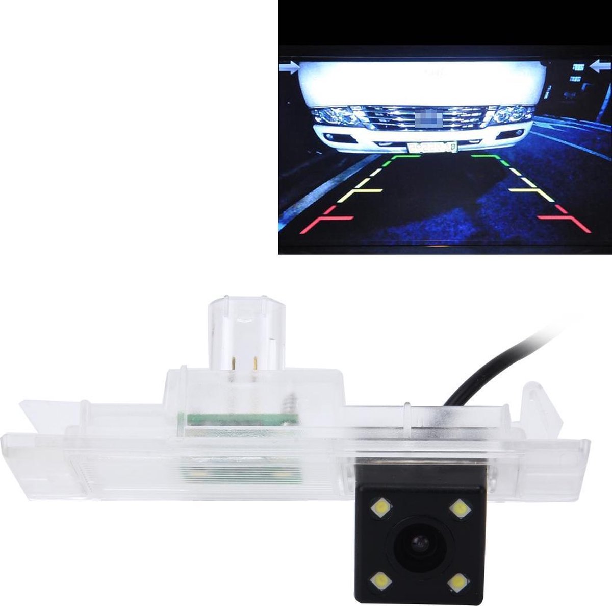 656x492 effectieve pixel NTSC 60Hz CMOS II waterdichte auto achteruitrijcamera achteruitrijcamera met 4 LED-lampen voor 2016 versie BWM 1-serie Hatchback Clubman
