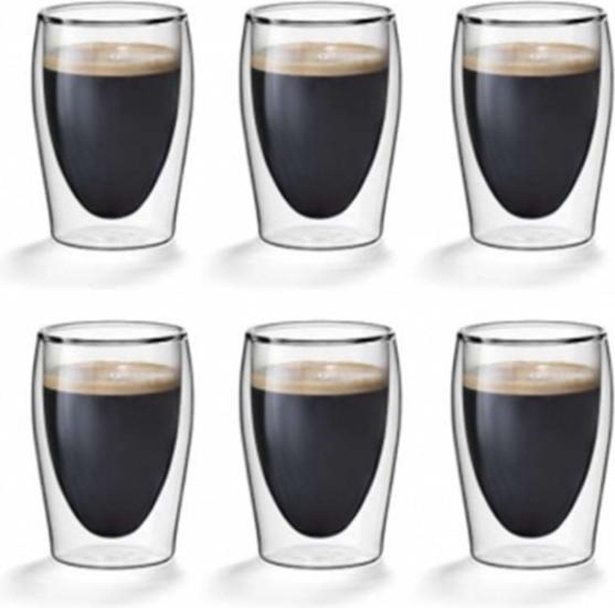 Dubbelwandige koffieglazen 0