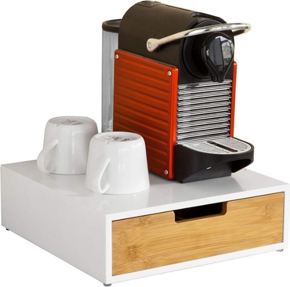Simpletrade Capsulehouder - Opbergbox - Antislip - Multifunctioneel - 4 geïntegreerde vakken - 30x9x31 cm