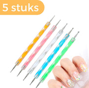 Druppelpennen - Nail Airt Acryl Dotting Pen - Tool Set 5 stuks