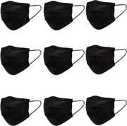 Zwarte Kinder Wegwerp Mondmaskers | 50 Gekleurde Mondkapjes voor Kids Zwart | 14.5 x 9 cm | 3 Laags | Hoogste Kwaliteitsgarantie