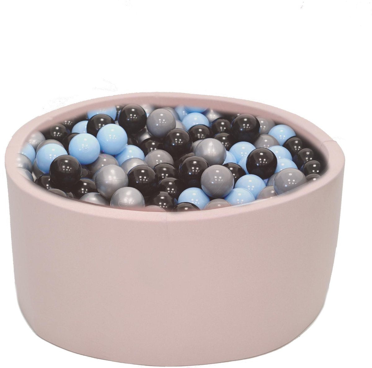 Ballenbak Roze 90x40 met 250 ballen Zilver