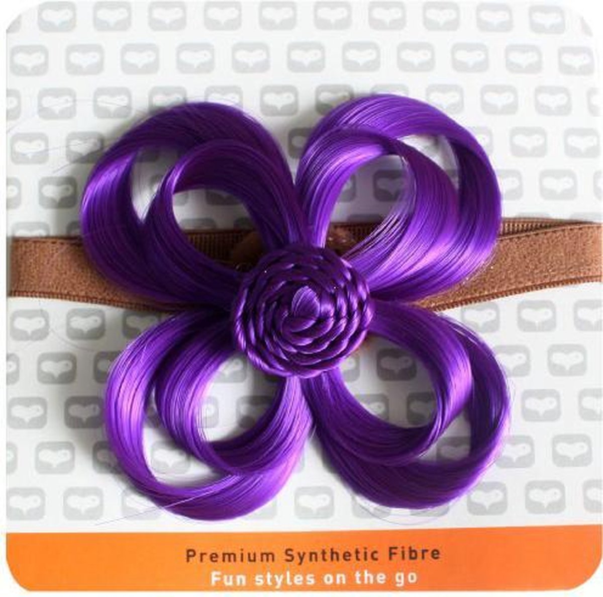 Love Hair Extensions Blume auf elastischem Kopfband Farbe Dunkles Lila