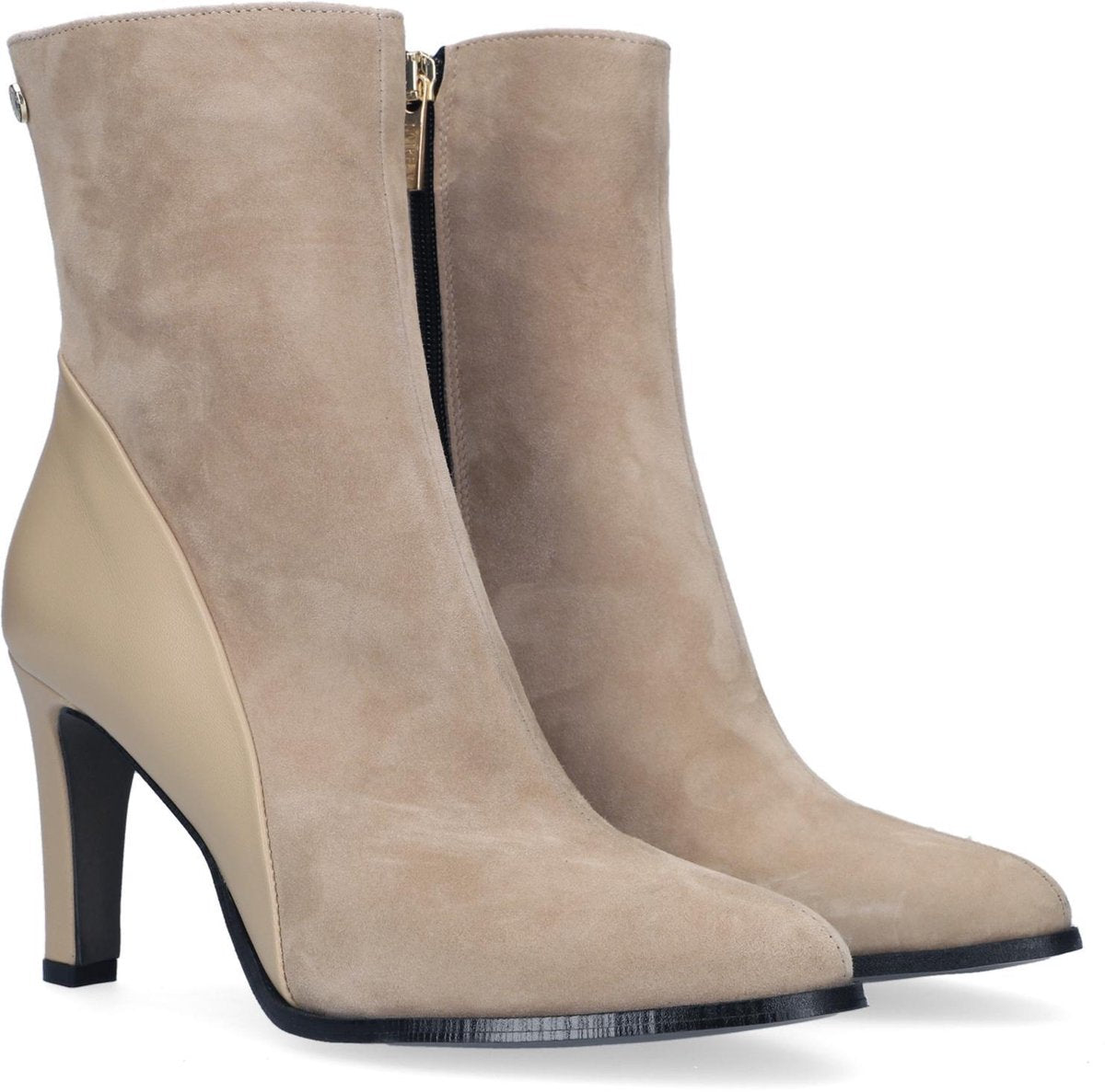 Notre-V 27468 Enkellaarsjes - Enkelboots - Dames - Beige - Maat 40