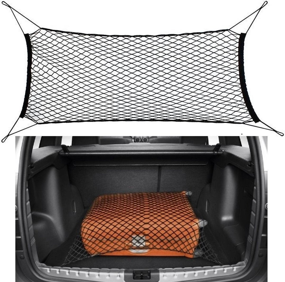 Kofferbak organizer auto - Cargo organizer - Bagagenet - Kofferbak organizer - 170x110 cm - Zwart