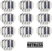 deDartshop 10 Sets (30 stuks) Ruthless flights Multipack - Wit - darts flights