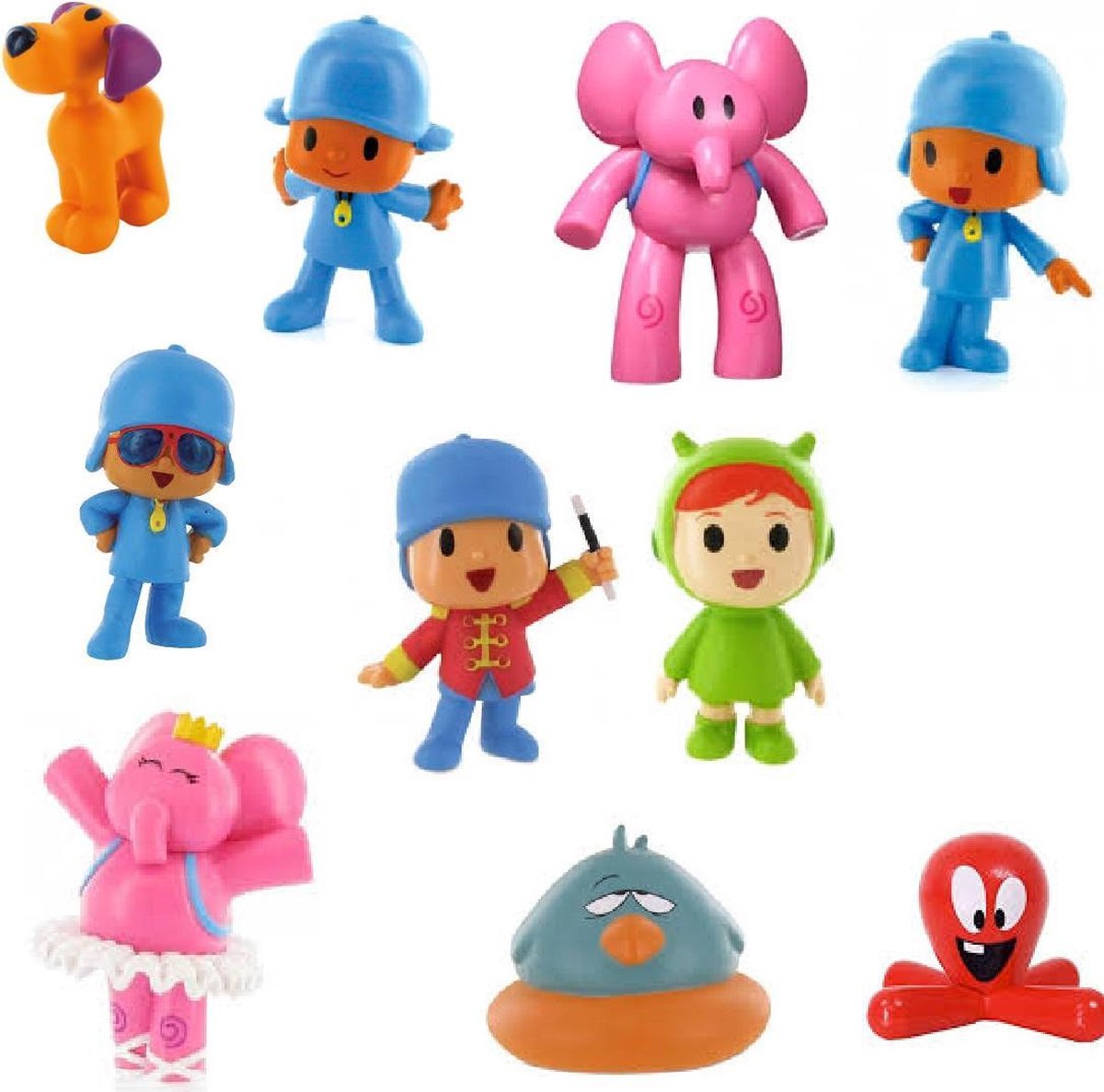 Pocoyo speelset van 10 figuurtjes