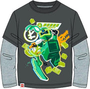 Lego Ninjago t-shirt - donkergrijs - Maat 116 / 6 jaar
