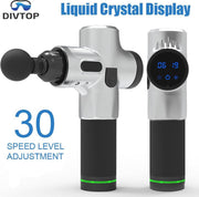 Woegel massage gun – inclusief koffer -  6 opzetstukken – 30 verschillende standen - relax en sport massage – klop en vibratie massage - stil en sterk - massage apparaat – massage pistool - grijs