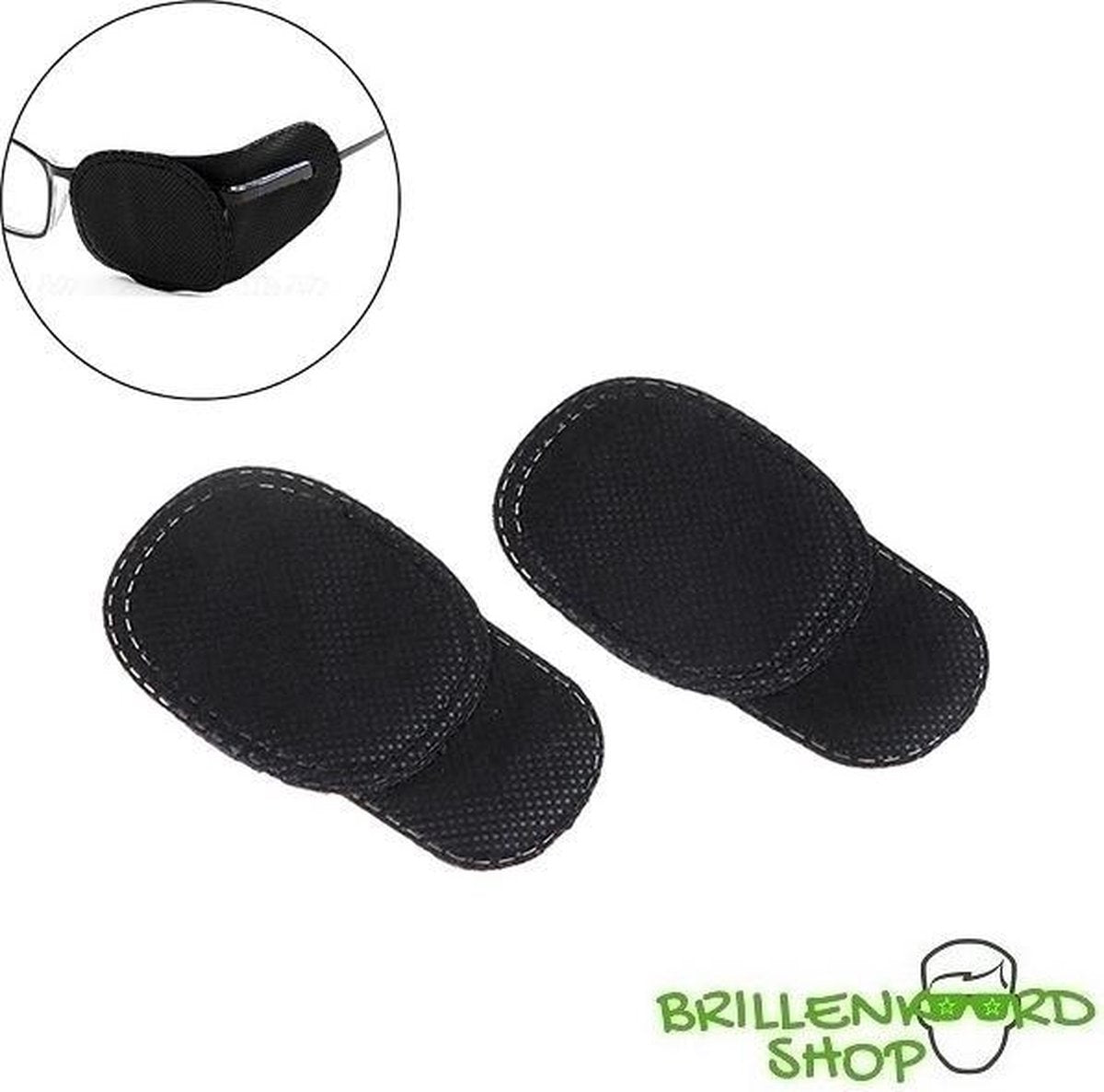 2 x Brilpatch – Brilpleister – Amblyopie – Lui Oog – Afdekken Lui Oog – Oogpleister – Occlusietherapie – Small – Zwart