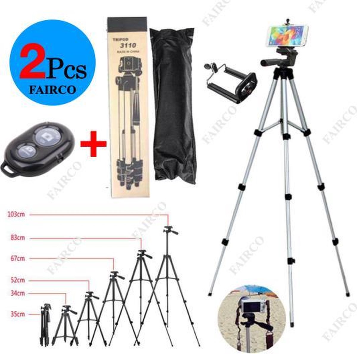 2Pcs Camerastatief