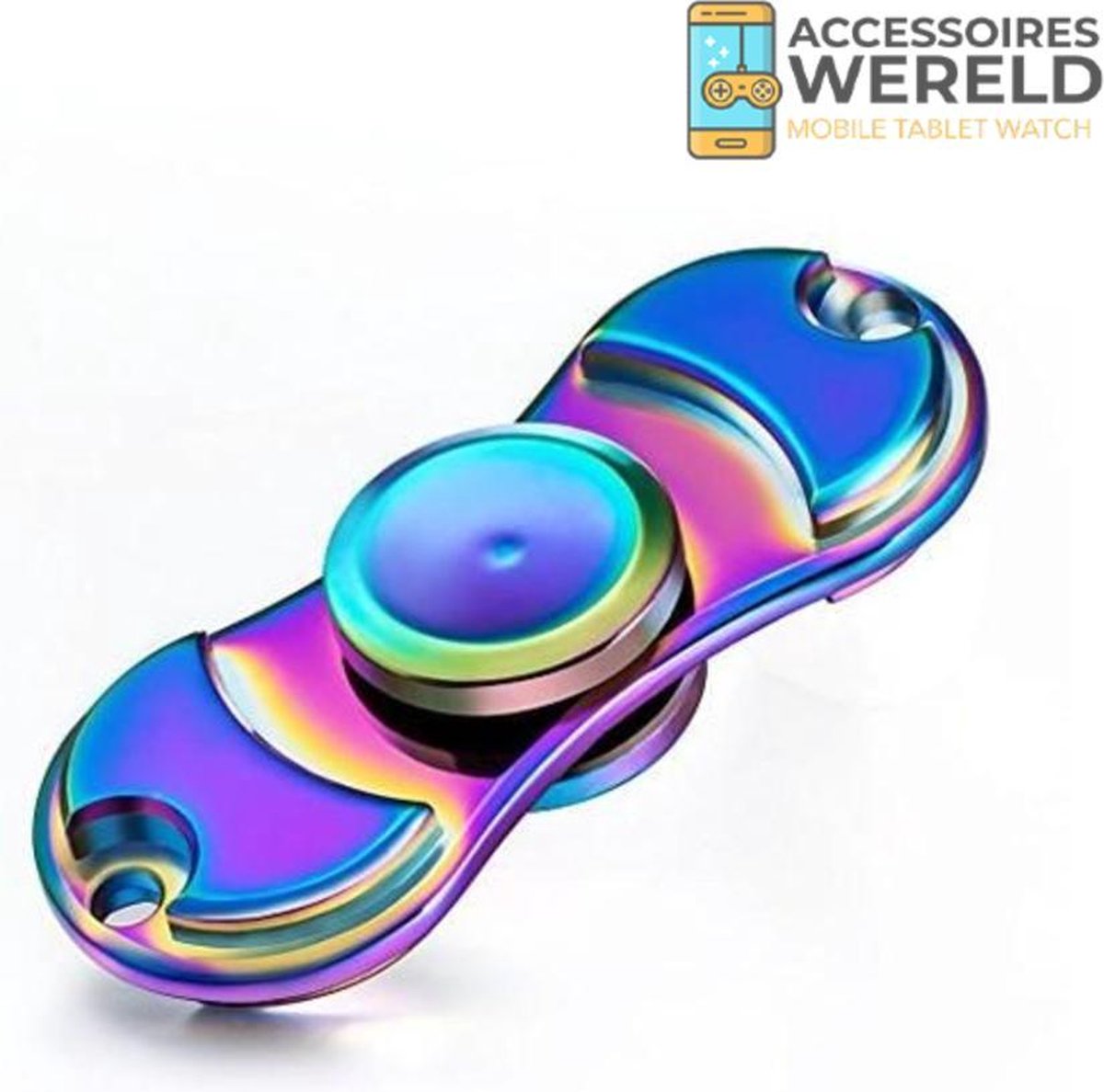Metalen Fidget Spinner Regenboog Galaxy - Inclusief Luxe Opbergdoos - Hand Stress Spinner - Anti-Stress