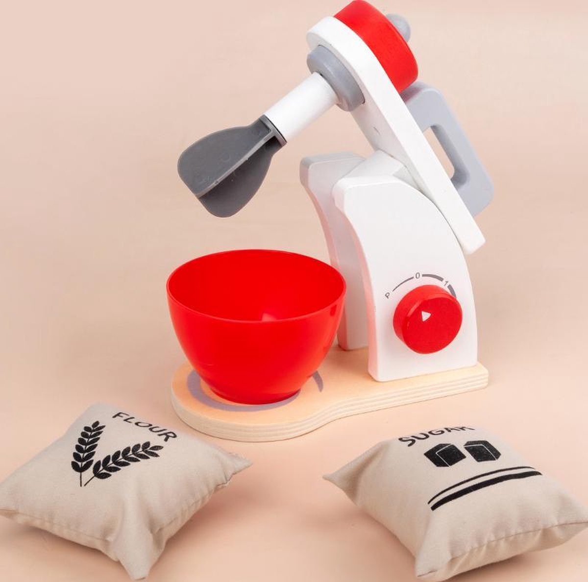 Acarebanny houten Speelgoedblender met accessoires - Blender voor kinderen - Speelgoedkeukenaccessoireset