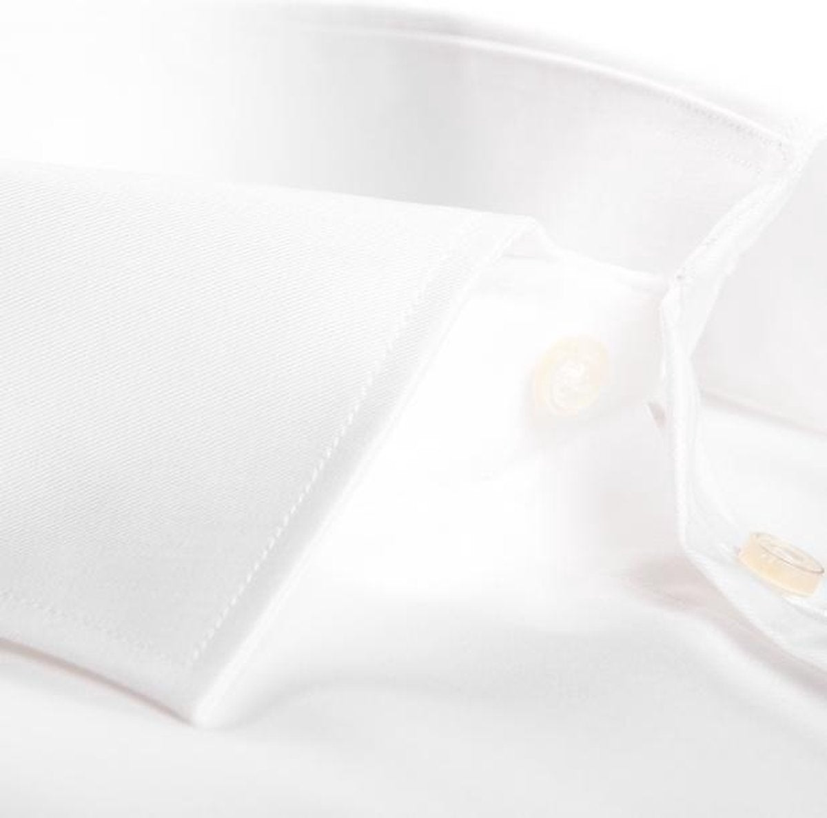 Ledeb Modern Fit overhemd dubbele manchet - wit - Strijkvrij - Boordmaat: 48