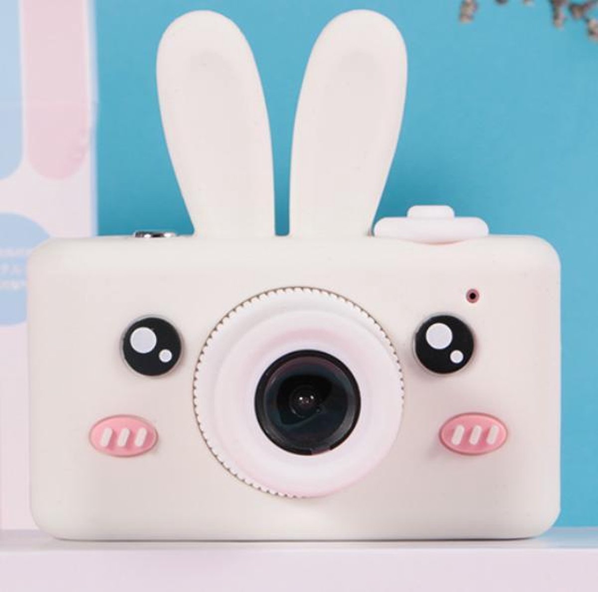 KOOOL Melkkonijn Digitale Kindercamera 2600W HD & 2.5 uur lang 1080*1920 HD-video & Slimme Systeem inclusief Micro SD Kaart 32GB & Zachte siliconen beschermhoes -  Getimede foto & Continu fotograferen - Compact Fototoestel voor Kinderen - Vlog Camera