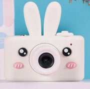 KOOOL Melkkonijn Digitale Kindercamera 2600W HD & 2.5 uur lang 1080*1920 HD-video & Slimme Systeem inclusief Micro SD Kaart 32GB & Zachte siliconen beschermhoes -  Getimede foto & Continu fotograferen - Compact Fototoestel voor Kinderen - Vlog Camera