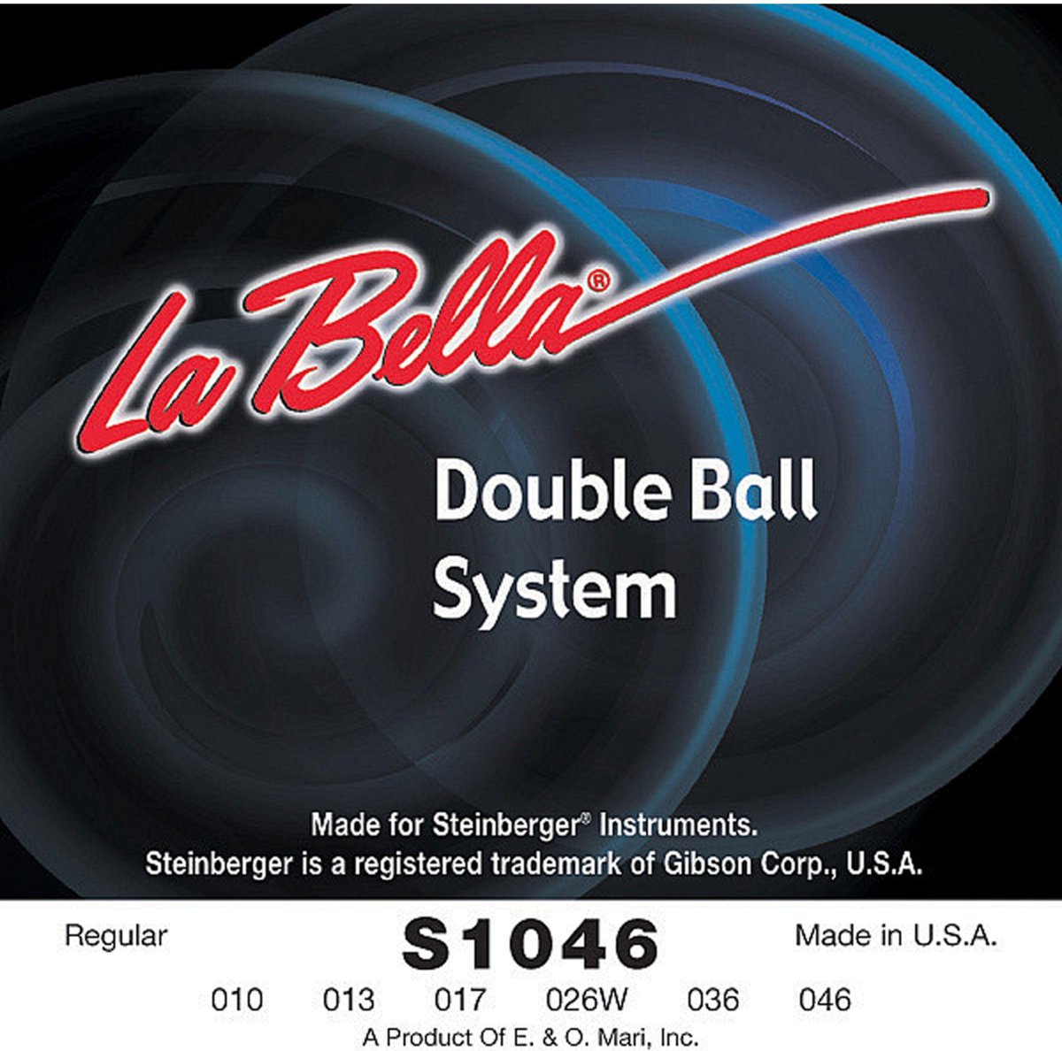 E-Git.snaren 10-46 Double Ball Steenberger Headless gitaar