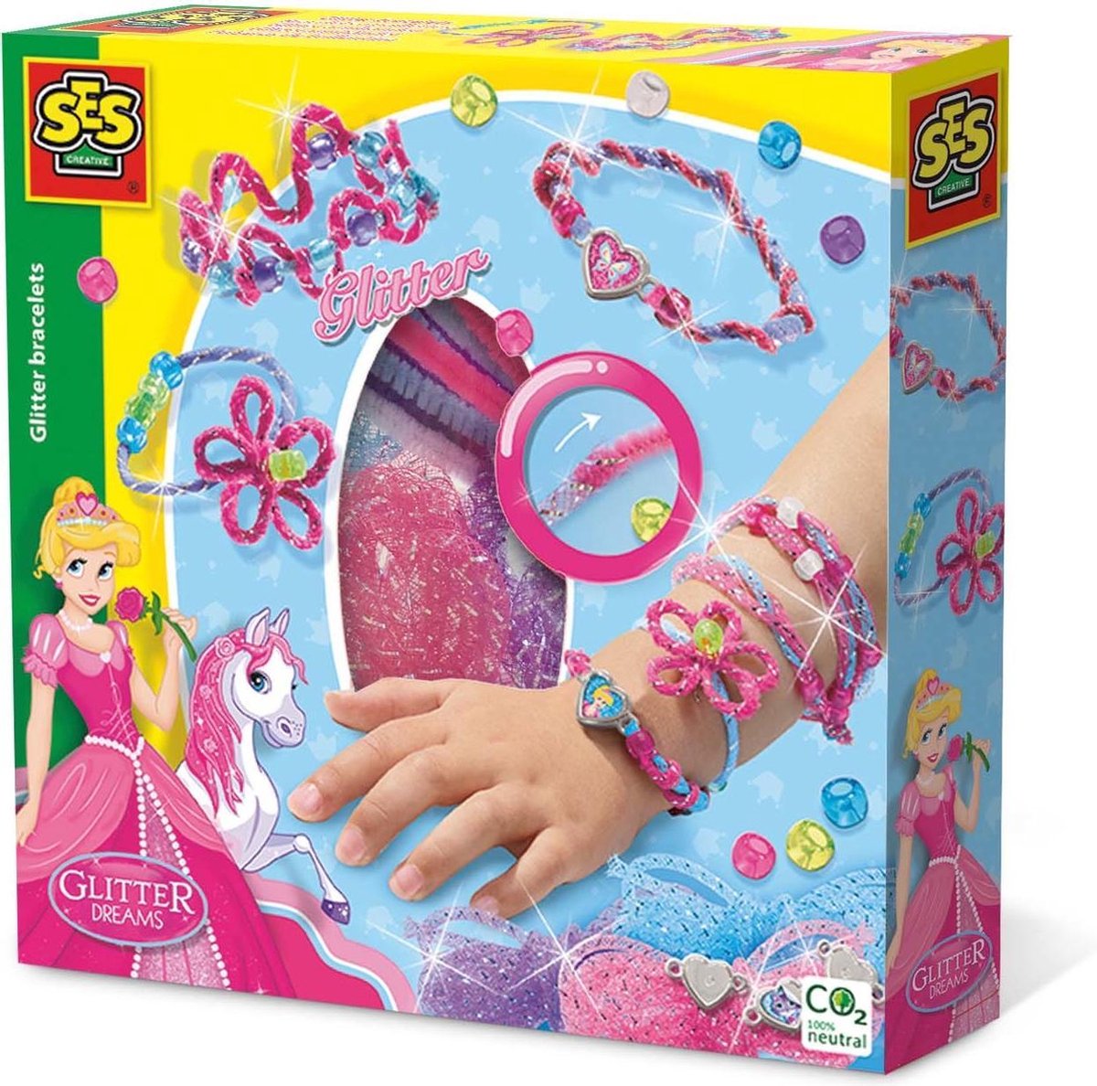 Knutselset - Glitter armbanden maken - 4+
