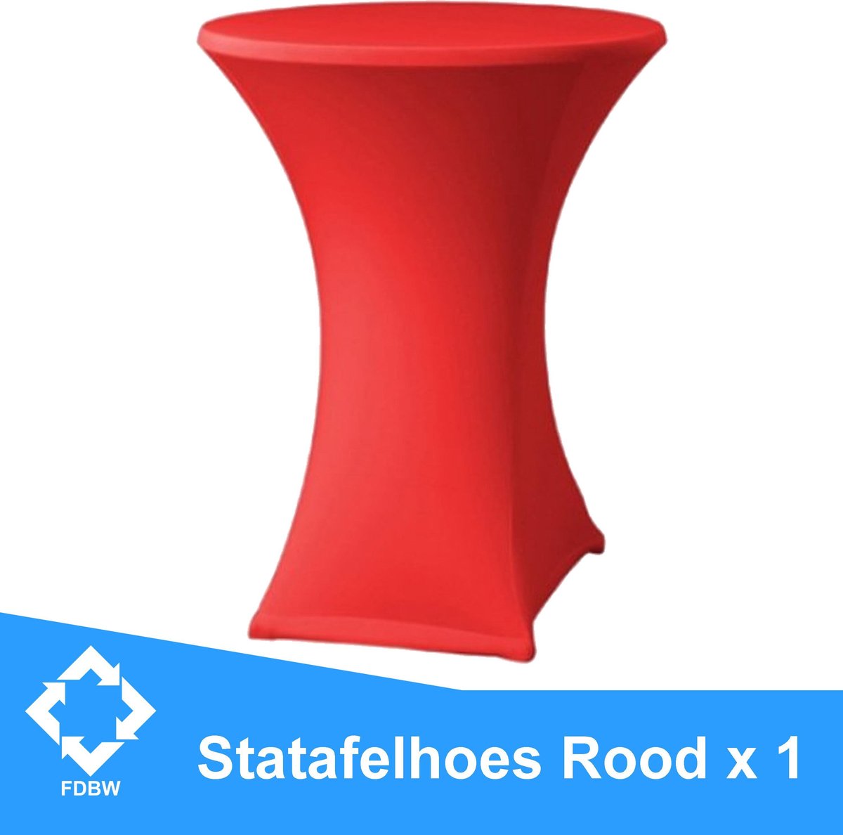 Statafelrok Luxe x 1 - Statafel Tafelrok - Statafelhoes - Stretch – ROOD - ∅80 x 110 cm – geschikt voor Horeca Evenementen | Sta Tafel Hoes | Statafel | Staantafelhoes | Cocktailparty | Trouwerij | Bruiloft | Sta-tafel rok | Statafelrok