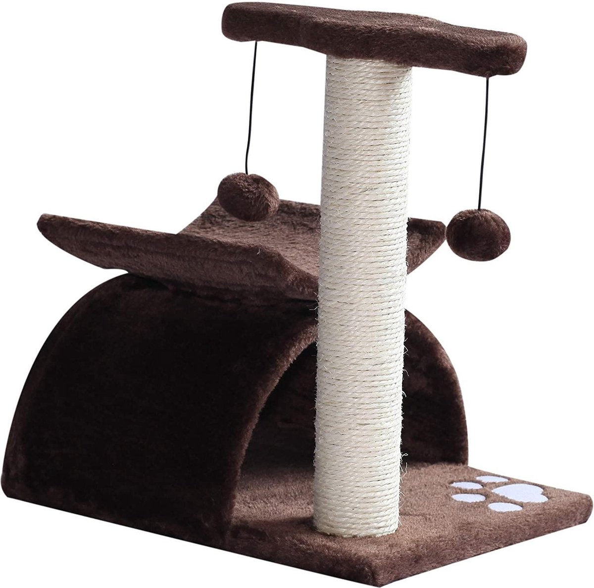 REXA®  Kattenboom | speelboom | kattenkrabpaal | krabpaal katten met bal bruin L 40 x B 30 x H 43 cm