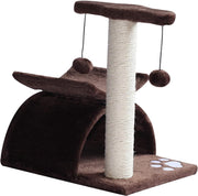 REXA®  Kattenboom | speelboom | kattenkrabpaal | krabpaal katten met bal bruin L 40 x B 30 x H 43 cm