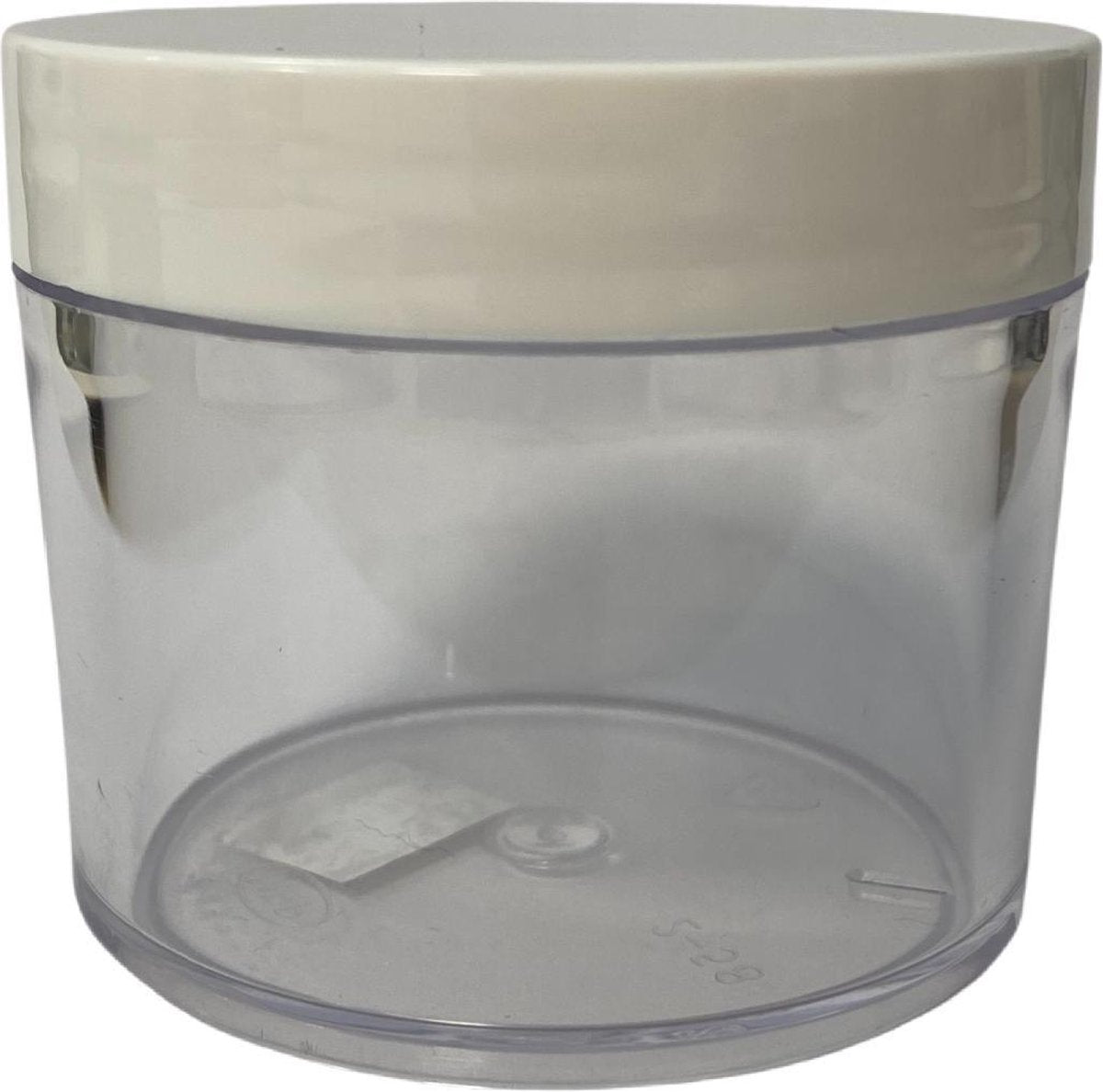 Potje 45 gram incl. deksel wit - leeg - hervulbaar