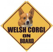 Autobordje Welsh Corgi bruin/wit