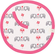 Fresk - Speendoek Olifant - Grijs/Roze