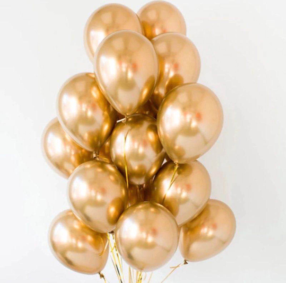 50 luxe metallic ballonnen - Goud metallic - Luxe uitstraling