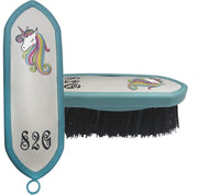 S2g Manenborstel Unicorn Leer/rubber Turquoise/wit/zwart