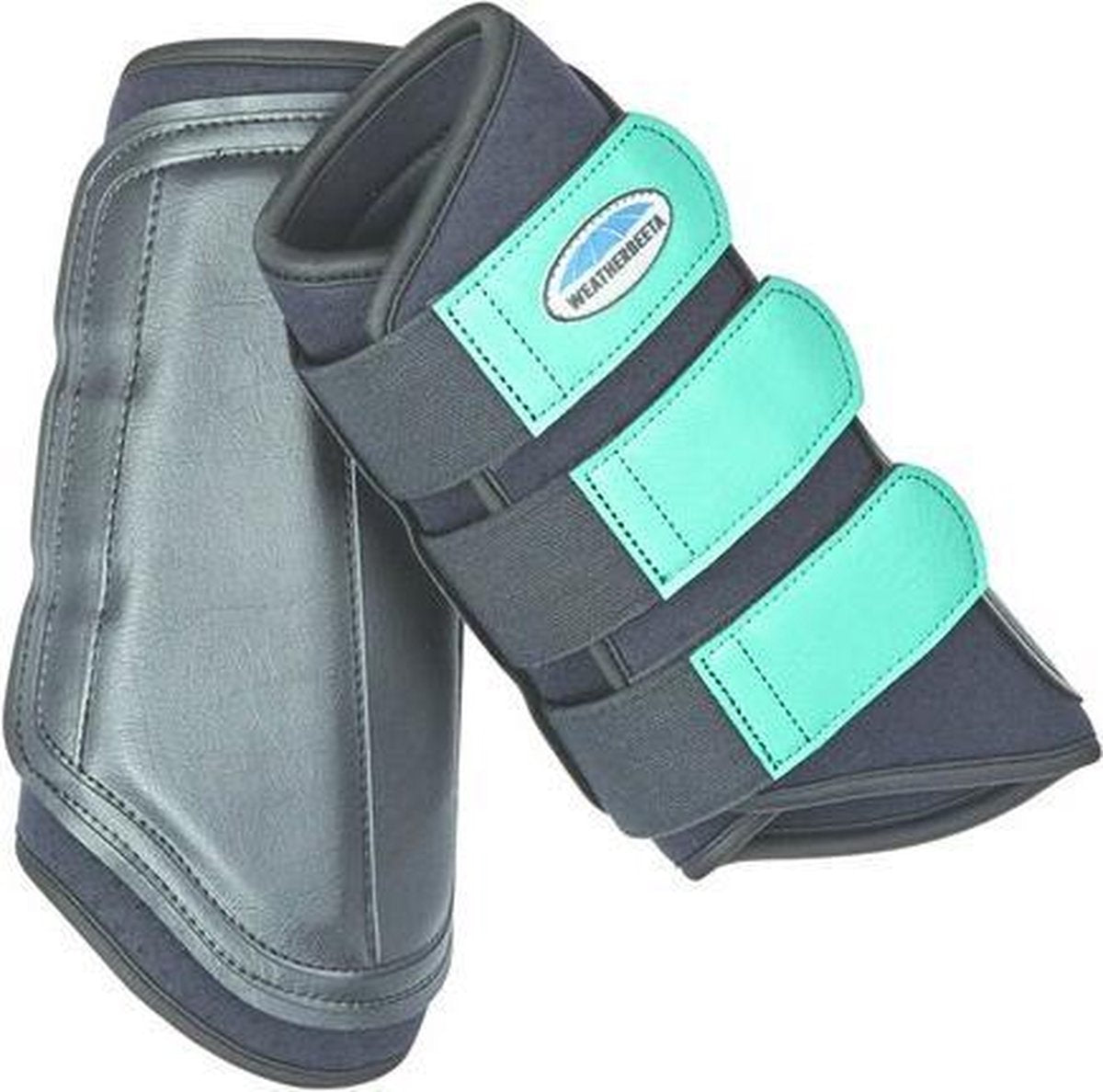RelaxPets - Weatherbeeta - Brushing Boots - Peesbeschermers - PVC-Stootkussens - Ademend - Turquoise - full