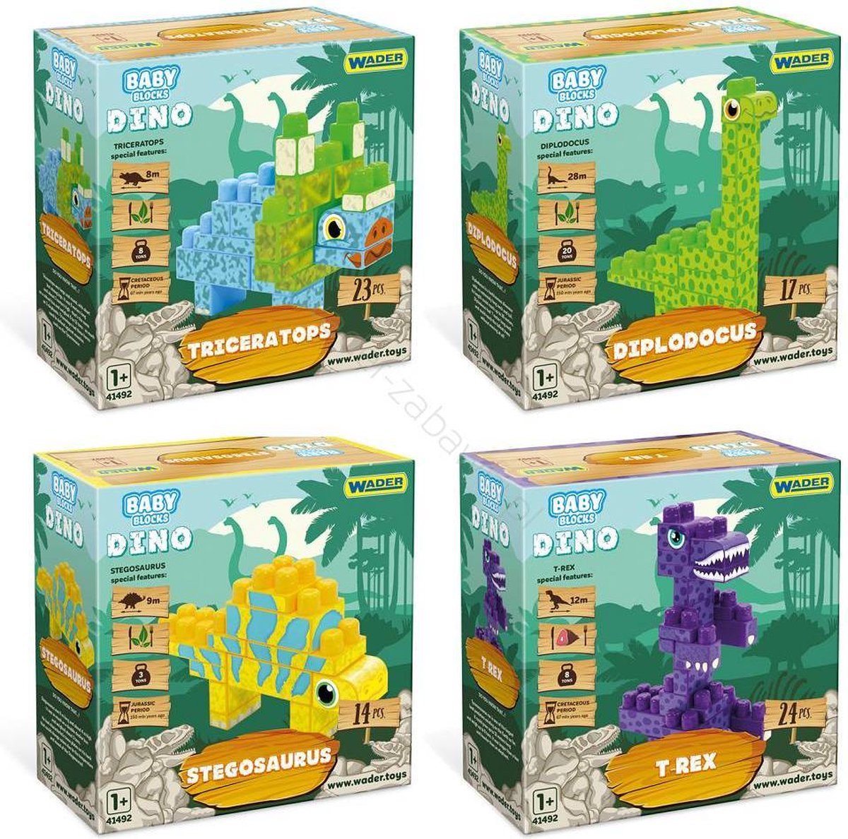 Baby Blokken Dino WADER - 1 stuk