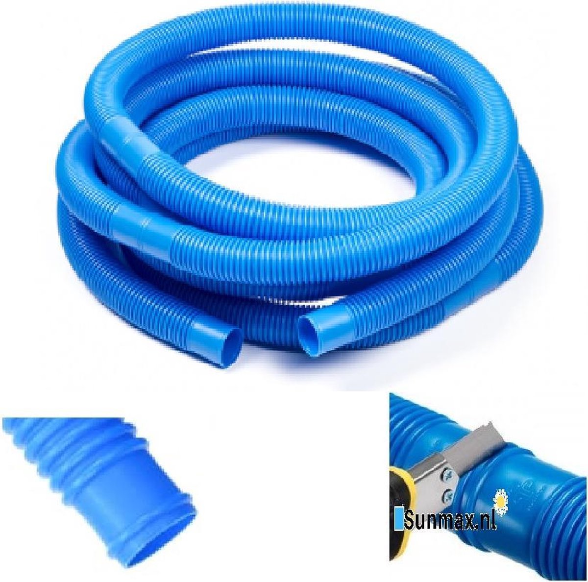 38mm Zwembadslang 6.00 meter met manchetten voor slang klemmen zwembad