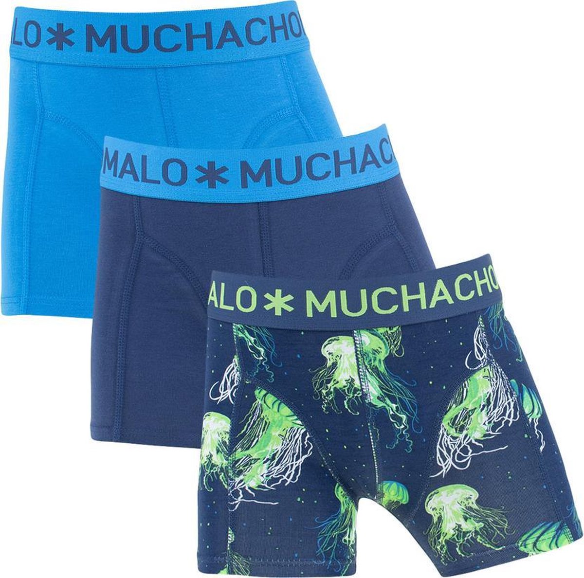Muchachomalo jongens 3P jellyfish blauw - 122/128