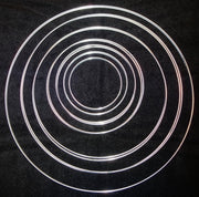 Metalen Ringen 3mm.(dromenvangers Zonnehangers Mandalaringen ) 14 Stuks. 2 X  35/30/25/20/15/13/10 cm.