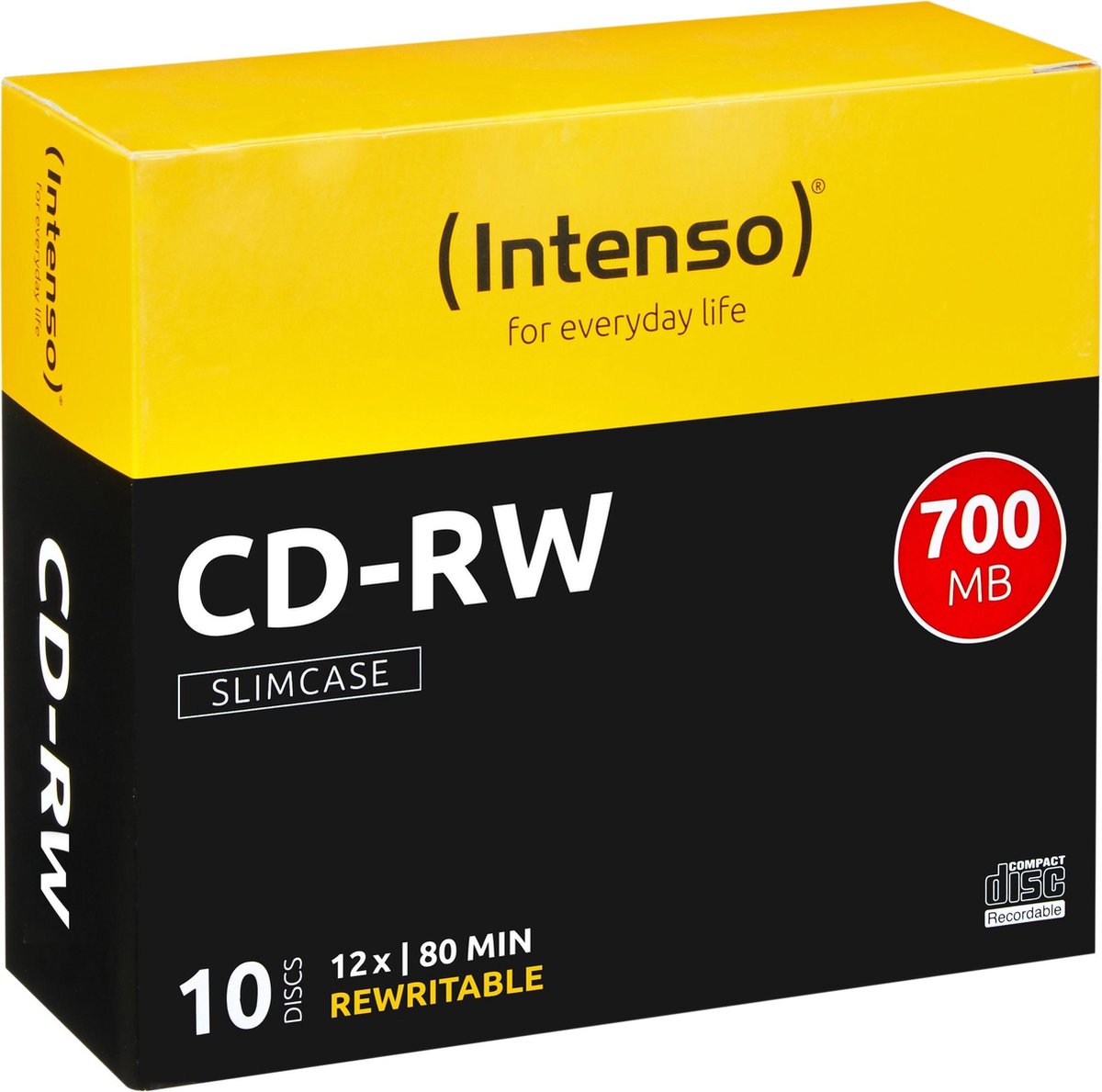 CD-RW Intenso 700MB 10pcs SlimCase 12x