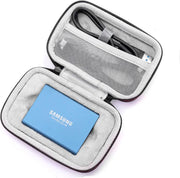 Hard Cover hoes voor Samsung T3/T5 Portable SSD Externe harde schijf – Carry Case hoes – Case beschermhoes voor de Samsung T3/T5 – Inclusief accesoire vak – Zwart