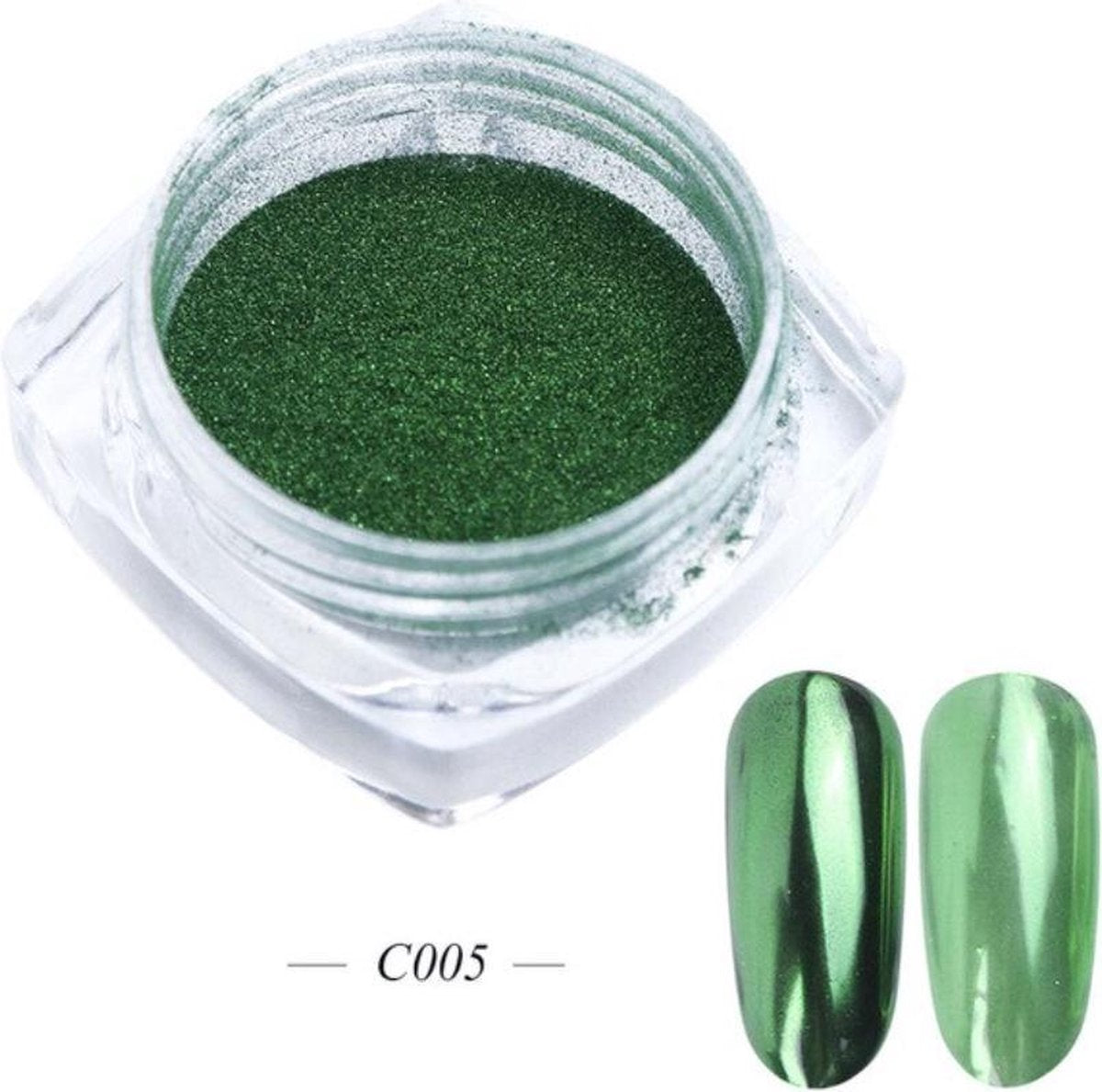 GUAPÀ - Holografische Glitter Poeder - Groen - Nail Art & Nagel Decoratie Chrome Nails - 1 stuk