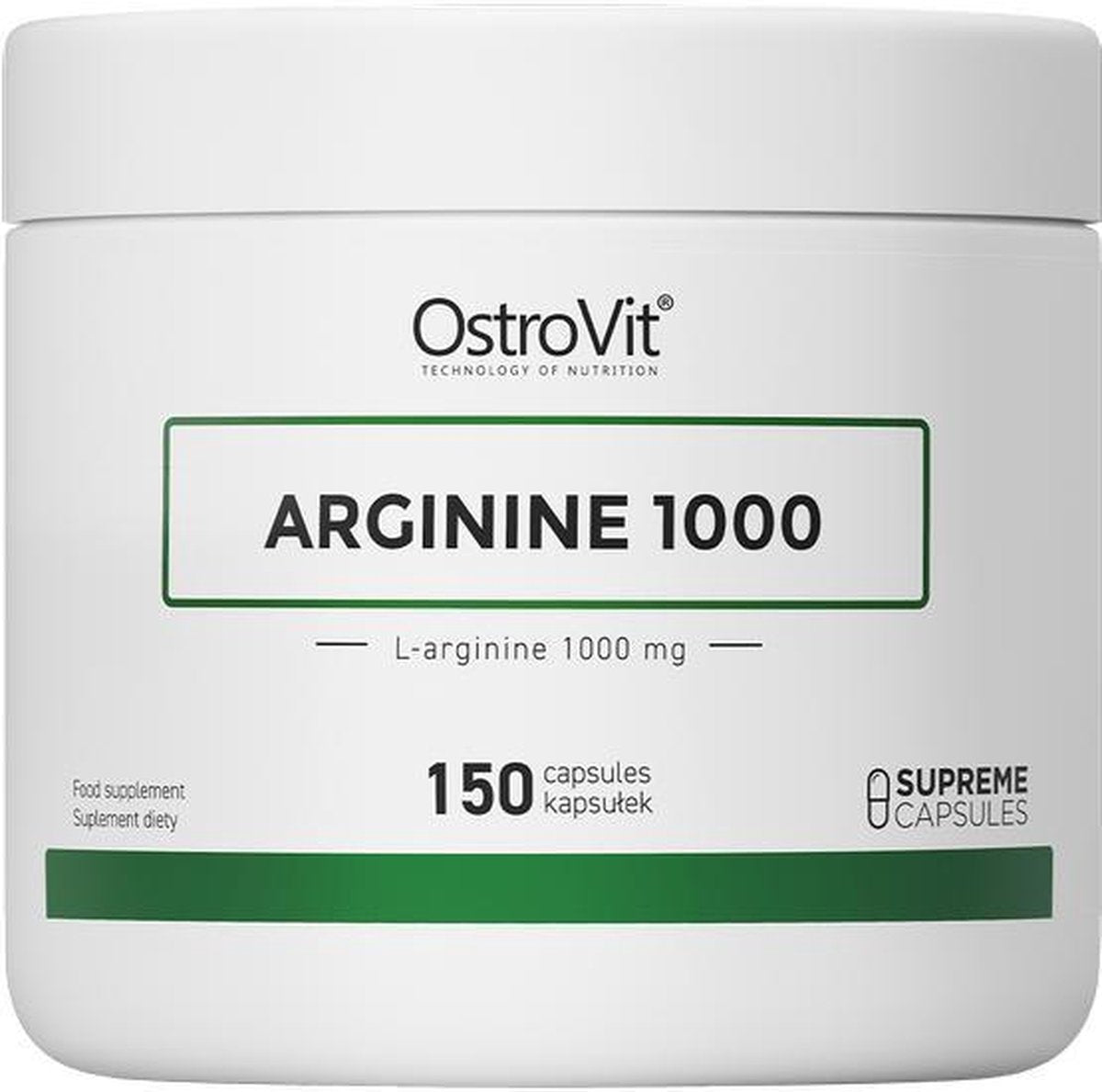 Aminozuren - Arginine 1000 150 Capsules OstroVit -  + GRATIS Pill Box