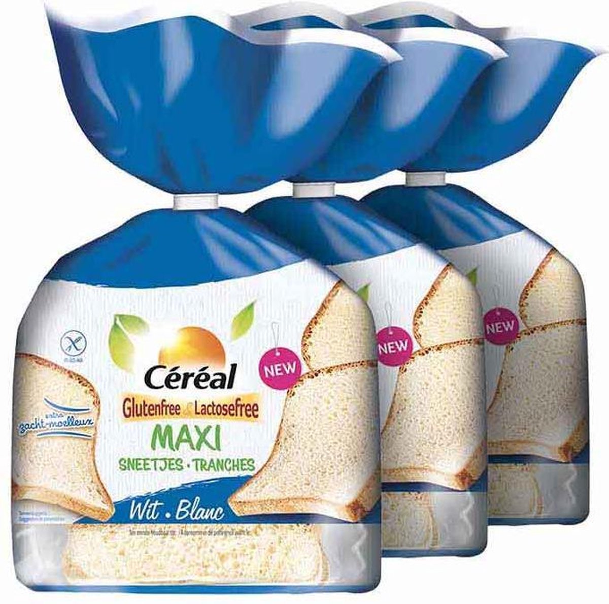 3x Cereal Maxi Brood Wit Glutenvrij En Lactosevrij 350 gr