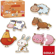 Goula Carla's Boerderij - Kinderpuzzel - 6 puzzels