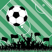 Duni Servetten Voetbalveld 3-laags 33 Cm Groen 20 Stuks