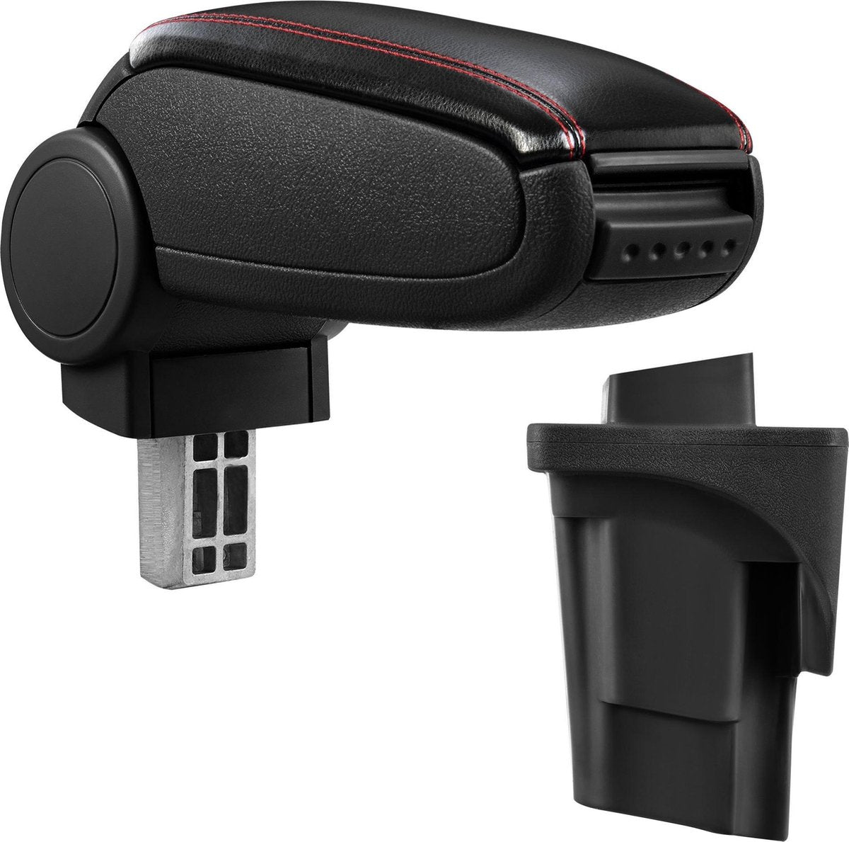 Armsteun-Seat Leon 1P-2005-2012-kunstleer-zwart+rood stiksel