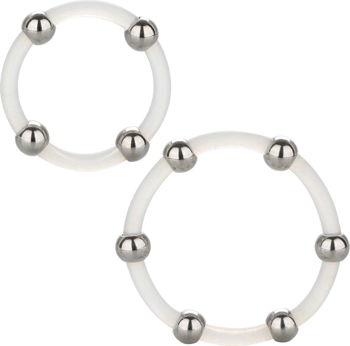 CALEX STEEL BEADED SILICONE RING SET