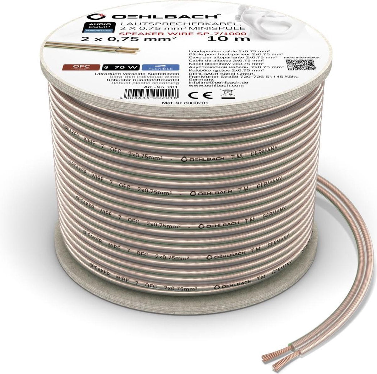 OEHLBACH Luidsprekerkabel 2 x 0